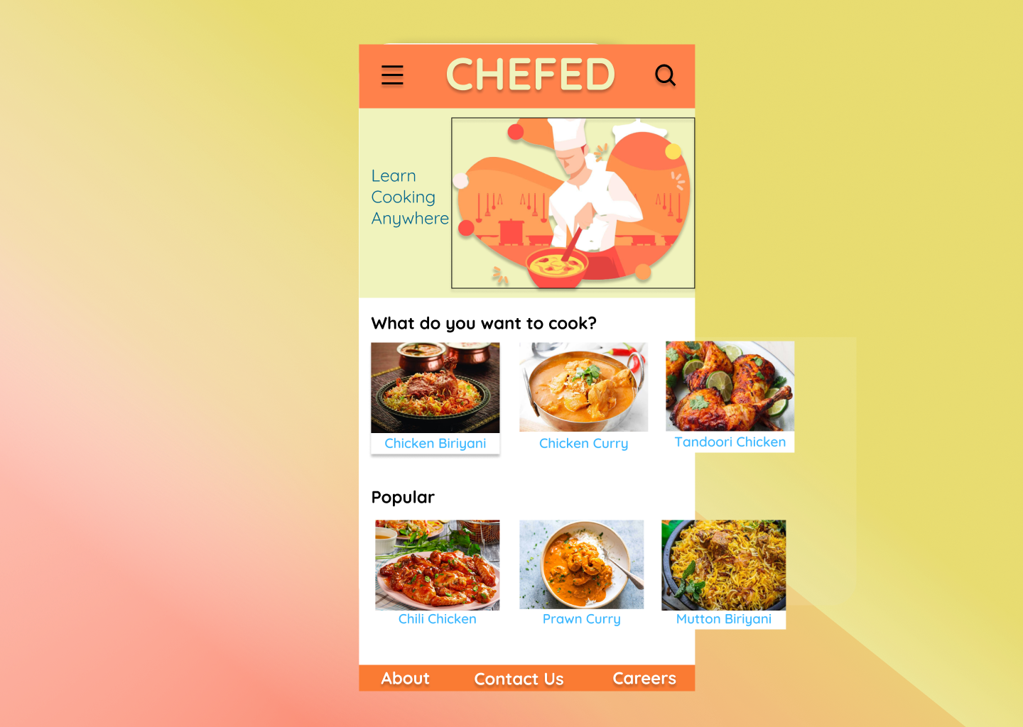 Chefed app